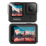 Película Temperada Hd De Tela/ Lente Kit 3 Para Gopro 8 9 10