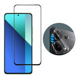 Película Vidro 3d + Câmera Para Xiaomi Redmi Note 13 4g