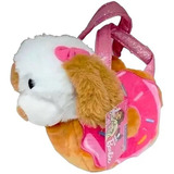 Pelucia Barbie Pets Na Bolsinha Cachorrinho Branco/caramelo