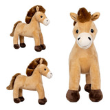 Pelúcia Cavalo Realista Decoração Fazendinha 35 Cm