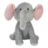 Pelúcia Elefante Cks Toys Antialérgica Cor Cinza