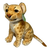 Pelúcia Realista Tigre Onça Leão Selva Filhote Felino 30cm