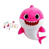 Pelúcia Tubarão Baby Shark Musical Rosa Anti-alérgico