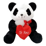 Pelúcia Urso Panda Com Coração Te