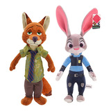 Pelúcias Zootopia Disney Pixar Judy Coelha E Nick Raposa