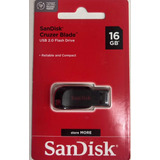 Pen Drive 16gb Cruzer Blade Sandisk Usb 2.0 Original Lacrado