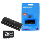 Pen Drive 2 Em 1 Cartão De Memória Classe 4 32gb Multilaser