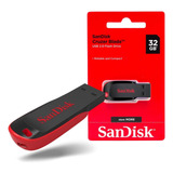 Pen Drive 32gb Sandisk Cruzer Blade 2.0 Lacrado Original Nf
