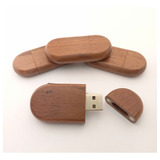 Pen Drive 8gb Madeira Redondo Ecológico Personalizado