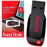 Pen Drive 8gb Sandisk Cruzer Blade Original Lacrado