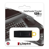 Pen Drive Kingston Exodia 128gb Usb 3.2 Gen1 Preto
