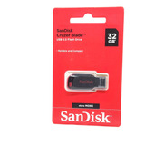 Pen Drive Sandisk 32gb 2.0 Cruzer Blade Original Lacrado Nf
