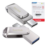 Pen Drive Sandisk Ultra Dual Drive Luxe Usb 3.1 Type-c 64gb