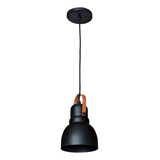 Pendente Industrial Preto Textura Com Cobre Cor Preto Voltagem 110v/220v