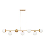 Pendente Jabuticaba Dourado P/7 Globos De Vidro