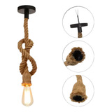 Pendente Rústico Corda Sisal Natural Vintage E27 93cm Lustre