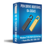 Pendrive Bootável 64 Gb Wind 7/8.1/10/11