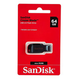 Pendrive Sandisk 64gb Cruzer Blade Usb