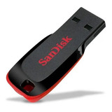 Pendrive Sandisk Cruzer Blade 32gb 2.0 Preto E Vermelho