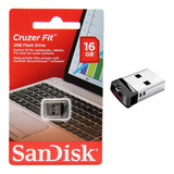 Pendrive Sandisk Cruzer Fit 16gb 2.0