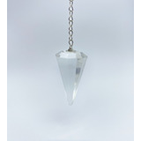 Pêndulo De Pedra Quartzo Cristal Transparente