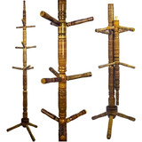 Pendurador De Roupas Mancebo Cabideiro 9 Ganchos Mogno