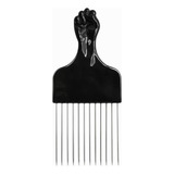 Pente Garfo Penteado Afro Dente Metal Aço Black Power