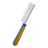 Pente P/ Cachorro De Aço Cabo Plástico 40 Dentes 2 Cerdas