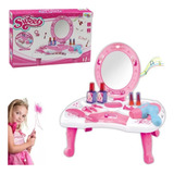 Penteadeira Infantil Espelho E Acessórios Com Luz E Som 32cm