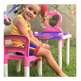 Penteadeira Infantil Fashion Cadeira E Acessórios