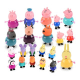 Peppa Pig 25 Bonecos Miniaturas Amigos
