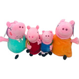 Peppa Pig E Sua Família Kit 4 Figuras Pelúcia Pronta Entrega