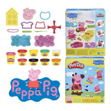 Peppa Pig Massinha Brinquedo Play Doh 9potes + Formas Hasbro
