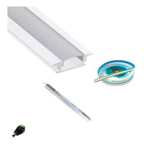 Perfil Alumínio Embutir Slim 3metro Com Fita Led 120 E Fonte Cor Da Luz Branco Branco-quente Tensão De Operação 12v Voltagem 110v/220v
