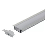 Perfil De Led Slim Embutir 25mm P/ Madeira Moveis Marcenaria Cor Da Luz Prata