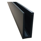 Perfil Guarda Corpo Infinity Sobrepor Barra 3 Mts Cor Preto