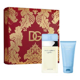 Perfume Importado Feminino Kit Dolce & Gabbana Light Blue Edt 100ml + Body Cream 50ml | 100% Original Lacrado Com Selo Adipec E Nota Fiscal