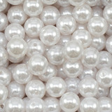 Pérola Abs 10mm Kit 1000 Cor Creme Ou Branca Furo Passante