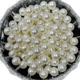 Perola Abs 8mm C/ Furo Pacote 130 Gramas - 500un Cor Perola
