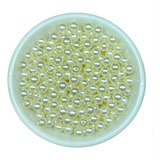 Perola Abs Inteira 6mm C/furo 500 Unidades Abs Oferta Creme