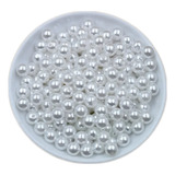 Pérola Abs Inteira Com Furo Passante 8mm - 500g