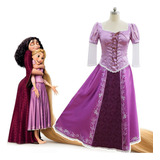 Peruca Adulta, Fantasia De Cosplay De Rapunzel, Uniforme