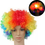 Peruca Colorida Led Festa Fantasia Cosplay Palhaço Carnaval