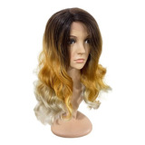 Peruca Front Lace-equal Deep Invisible Part Orange Blossom