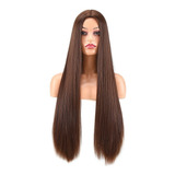 Peruca Lace Castanho Liso Cabelo Longo