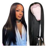 Peruca Lace Front Cabelo Humano 13x4 Liso Natural 50cm Linda