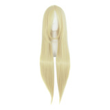 Peruca Liso Longa Loiro Cosplay 80 Cm Promoção