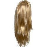 Peruca Loira Longa Lisa Fantasia Halloween Carnaval Glamour Cor Amarelo