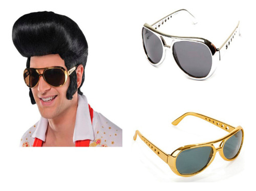 Peruca culos Elvis Presley Rei Do Rock Retro Anos 60 Festa