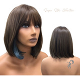 Peruca Orgânica Chanel Ombre Lisa Varias Cores + Touca Wig